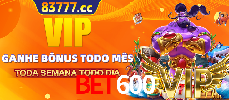 Banner promocional do BET600 oferecendo 100% de recompensas adicionais contínuas para quem fizer o login diário (Daily sign-in), com um mascote de coelho.